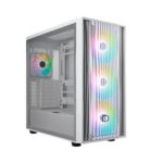 Cooler Master MasterBox 600 ARGB (E-ATX) Mid Tower Cabinet (White) MB600-WGNN-S00