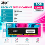 Zion Tech 8GB DDR5 5600MHz Desktop RAM | PC5-44800 UDIMM | High-Speed Memory Upgrade for Compatible DDR5 PCs - Image 5