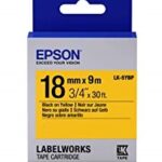Epson LK-5YBP Black on Yellow 18mm Label Tape