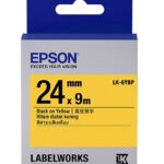 Epson LK-6YBP Black on Yellow 24mm Label Tape