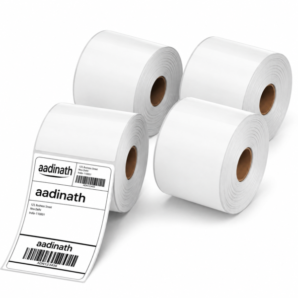 4 x 6 Inch 100 x 150 mm 70 GSM Thermal Shipping Labels Pack of 4