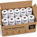 Thermal Shipping Labels - x - Inch (100 - 150 mm) 70 GSM - 400 Labels per Roll - Self-Adhesive Direct Thermal Paper - Pack of 10 - Image 5