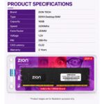 Zion Tech 16GB DDR4 3200MHz Desktop RAM | PC4-25600 | High-Speed Memory Upgrade for Compatible DDR4 PCs - Image 5