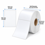 Thermal Shipping Paper 4 x 6 Inch (100 x 150 mm) 70 GSM | 400 Labels per Roll | Self-Adhesive Direct Thermal Labels - Single Pack - Image 2