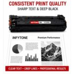 INFYTONE 88A / CC388A Black Toner Cartridge | Compatible with HP LaserJet P1007, P1008, P1106, P1108, M1136 MFP, M1213nf, M1216nfh, M1218nfs, M126nw, M128fn & M128fw | Bubble Packed - Image 3