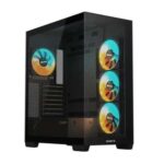 Gigabyte C500 Panoramic Stealth Mid Tower ATX, 360mm-Radiator Support Cabinet GB-C500P ST