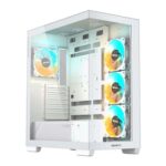 Gigabyte Cabinet C500 Panoramic Stealth ICE White ARGB Mid Tower Case, ATX, 360mm-Radiator Support GB-C500PI ST
