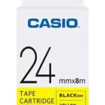 Casio XR-24YW1 Black on Yellow 24mm Label Tape