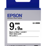 Epson LK-3WBN Black on White 9mm Label Tape