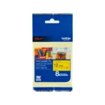 Brother M-K631 Black on Yellow Label Tape – 12mm x 8m, Compatible Tape for P-Touch Label Printers