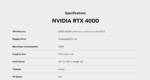 NVIDIA RTX 4000 Ada Generation 20GB GDDR6 Graphics Card | Professional GPU for AI, CAD, 3D Rendering & Workstations - Image 3