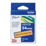 Brother TZE-B51 Black on Fluorescent Orange Label Tape – 18mm, TZe Tape for P-Touch Label Printers