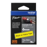 Brother TZE-FX611 Black On Yellow (6mm)