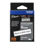 Brother TZE-S221 BLACK ON WHITE (9mm)