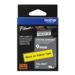 Brother TZE-S621 BLACK ON YELLOW (9mm)