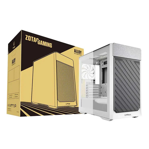 ZOTAC-Gaming-Alloy-mATX-Cabinet-White-ZC-MAW3F-01 ZOTAC Gaming Alloy mATX Cabinet White ZC-MAW3F-01 - Image 1