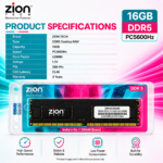 Zion Tech 16GB DDR5 5600MHz Desktop RAM | PC5-44800 UDIMM | High-Speed Memory Upgrade for Compatible DDR5 PCs - Image 5