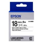 Epson LK-5WBN Black on White 18mm Label Tape