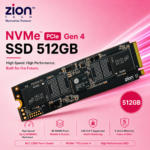 Zion Tech 512GB NVMe M.2 PCIe Gen 4.0 x4 SSD, M.2 2280 Internal Solid State Drive, High-Speed Storage for Laptop, Desktop & PC - Image 4