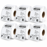 Thermal Shipping Labels - x - Inch (100 - 150 mm) 70 GSM - 400 Labels per Roll - Self-Adhesive Direct Thermal Paper - Pack of 6