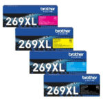 Brother TN269XLBK/C/M/Y Toner Cartridge Set for HL-L3220CDW, HL-L3280CDW, DCP-L3560CDW & MFC-L3760CDW