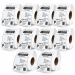 Thermal Shipping Labels - x - Inch (100 - 150 mm) 70 GSM - 400 Labels per Roll - Self-Adhesive Direct Thermal Paper - Pack of 10