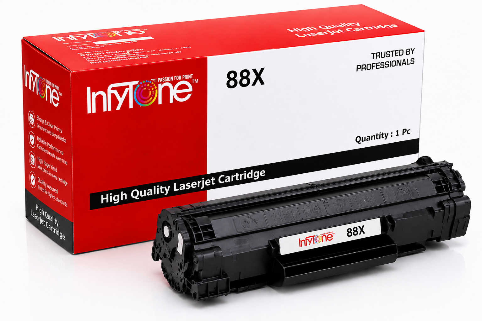 INFYTONE 88X CC388X Black High Yield Toner Cartridge