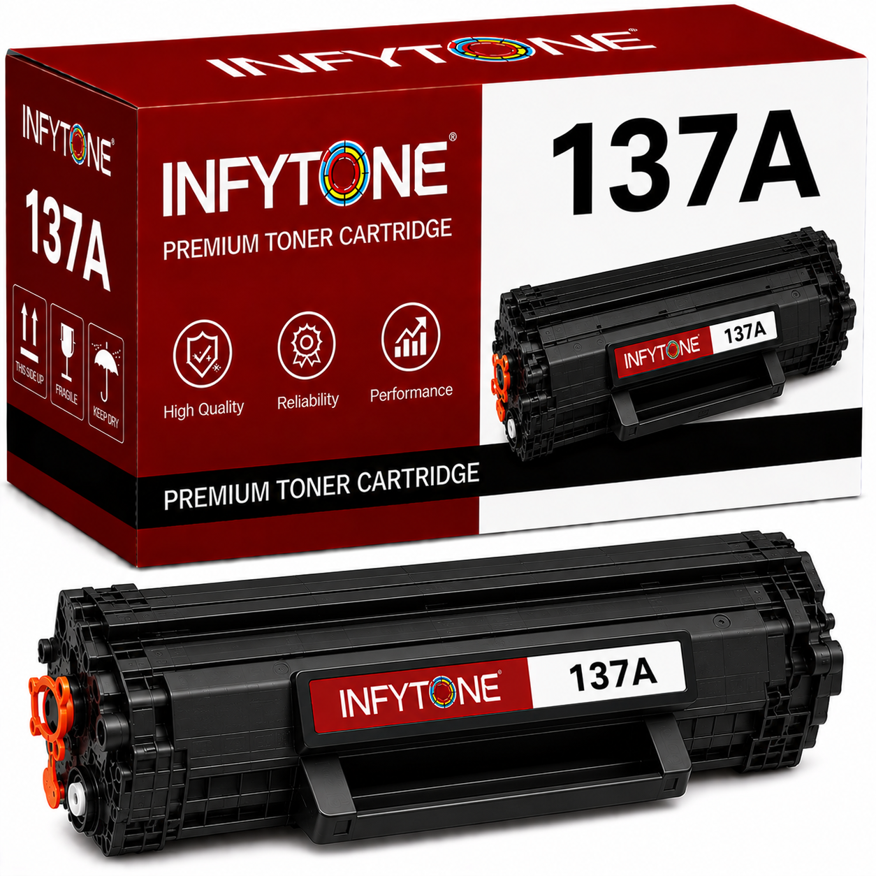 INFYTONE 137A W1370A Black Toner Cartridge with Chip