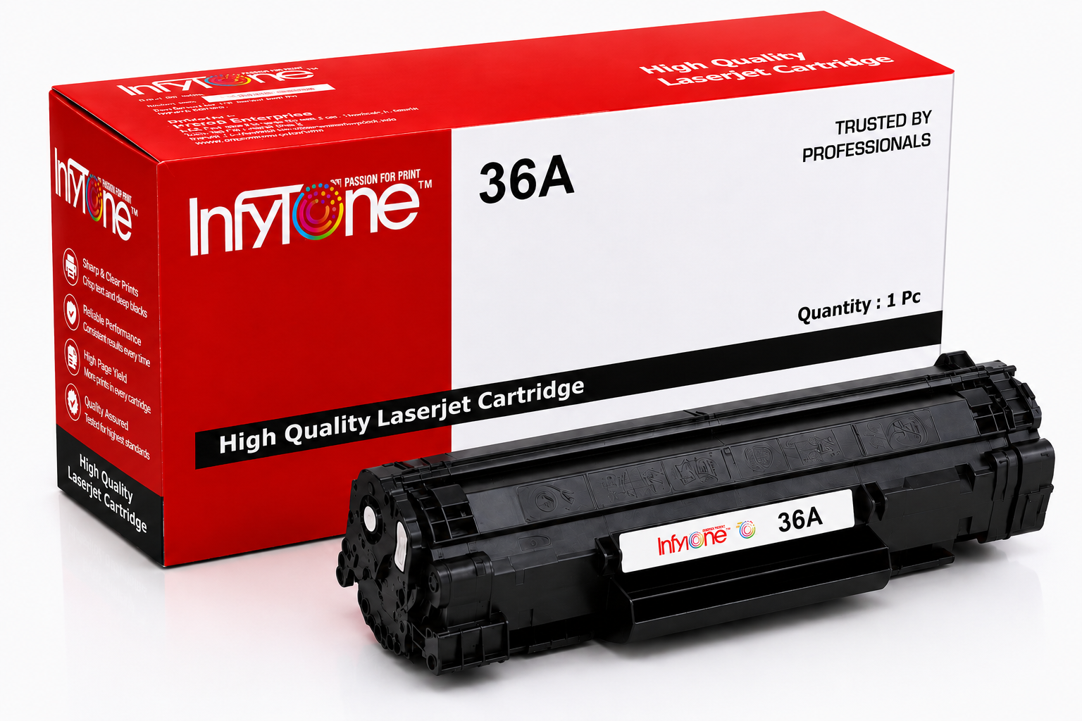INFYTONE 36A CB436A Black Toner Cartridge