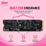 Zion Tech 256GB NVMe M.2 PCIe Gen 4.0 x4 SSD, M.2 2280 Internal Solid State Drive, High-Speed Storage for Laptop, Desktop & PC - Image 5