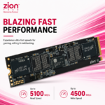 Zion Tech 512GB NVMe M.2 PCIe Gen 4.0 x4 SSD, M.2 2280 Internal Solid State Drive, High-Speed Storage for Laptop, Desktop & PC - Image 6