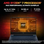HP Victus 15-fb3125AX Gaming Laptop, AMD Ryzen 7 7445H, 16GB DDR5 RAM, 512GB SSD, NVIDIA GeForce RTX 3050 6GB, 15.6-inch FHD 144Hz Display - Image 8