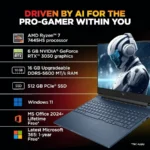 HP Victus 15-fb3125AX Gaming Laptop, AMD Ryzen 7 7445H, 16GB DDR5 RAM, 512GB SSD, NVIDIA GeForce RTX 3050 6GB, 15.6-inch FHD 144Hz Display - Image 10