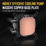 Antec Luna 360 Black ARGB All in One Liquid CPU Cooler 360mm Radiator, 3X 120mm PWM Fans, Infinity Mirror Pump and Copper Base Plate - Image 3