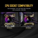 Antec Luna 360 Black ARGB All in One Liquid CPU Cooler 360mm Radiator, 3X 120mm PWM Fans, Infinity Mirror Pump and Copper Base Plate - Image 8