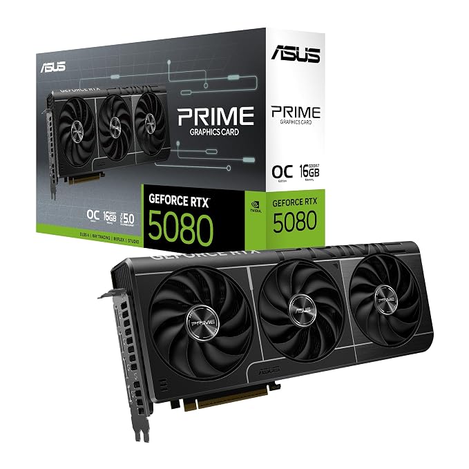 ASUS Prime GeForce RTX 5080 EVO OC 16GB GDDR7 graphics card