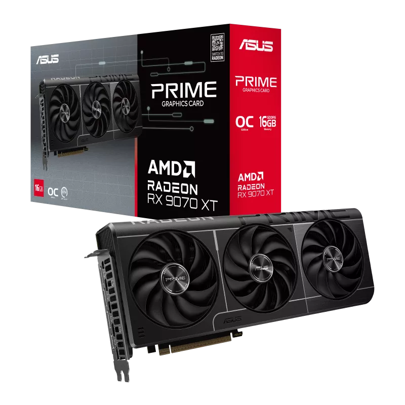 ASUS Prime Radeon RX 9070 XT OC Edition 16GB GDDR6 graphics card