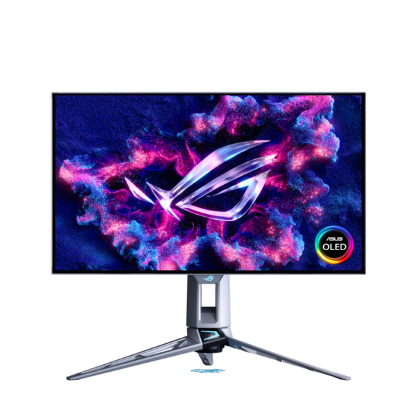 ASUS ROG Swift OLED PG27AQWP-W 27-inch QHD Tandem OLED gaming monitor front view